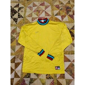 Nike Soccer Jersey Mens Medium‎ Yellow Long Sleeve Goalkeeper Futbol Vintage 90s